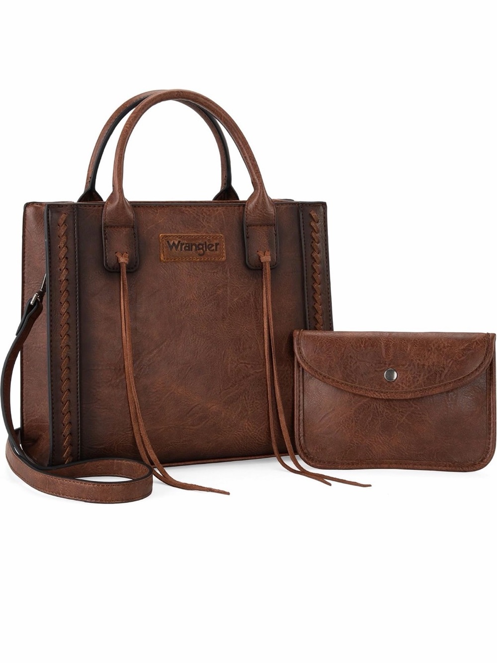 Wrangler Tote Bag for Women Western Cowhide Purse and Wallet Set